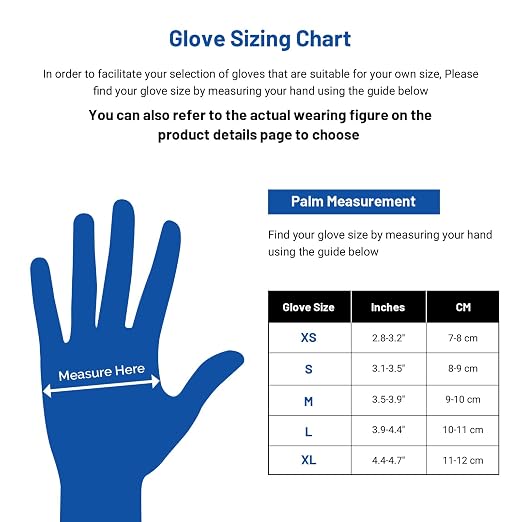 JMU Black Nitrile Gloves XS Bulk, Case of 1200, Latex Free Powder Free Nitrile - Image 2
