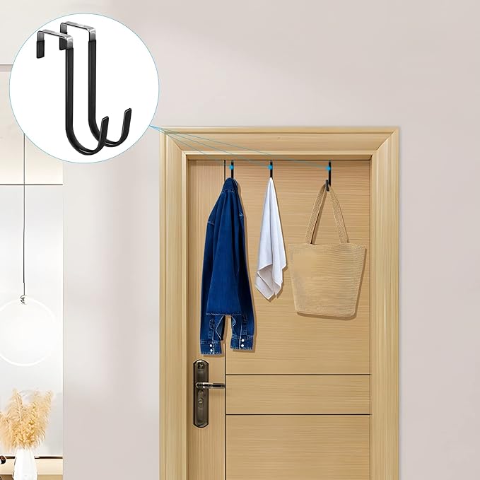 FYY Over the Door Hooks, 4 Pack Door Hangers Hooks - Image 6