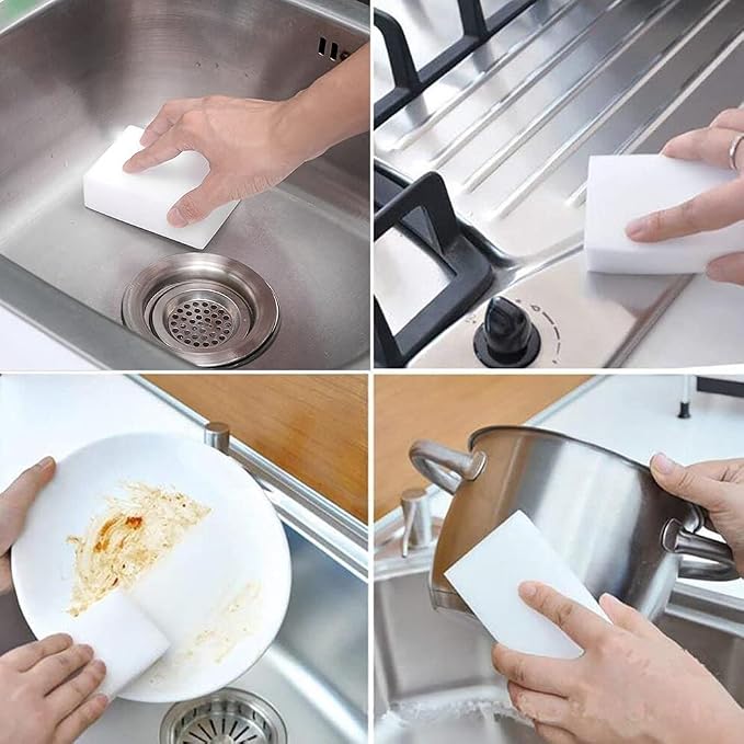 Magic Sponge Eraser POWOBEST 100 Pac Extra Thick Melamine Sponges Magic - Image 5