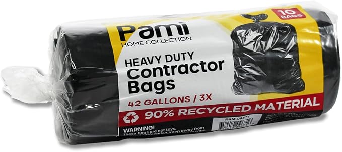 PAMI Heavy Duty 42 Gallon Construction Bags, Tear-Resistant Contractor Garbage by PAMI