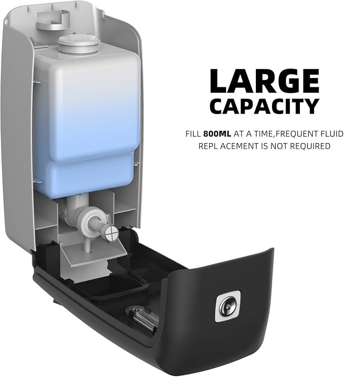 Soap Dispenser Wall Mount Adhesive Commercial Soap Dispenser 800ml No Drill - Image 2