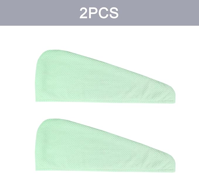 2 Pack Microfiber Hair Towel Wrap - Image 3