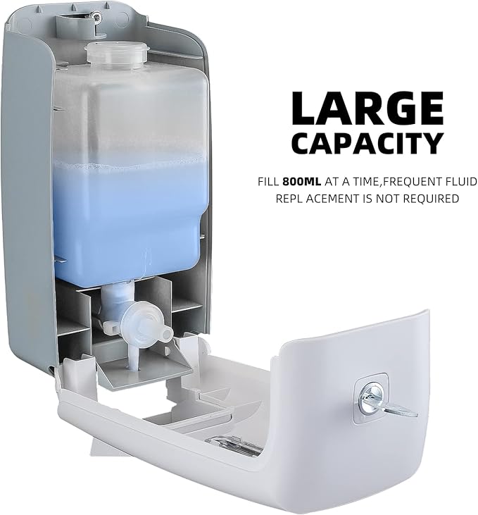 Soap Dispenser Wall Mount Adhesive Commercial Soap Dispenser 800ml No Drill - Image 3