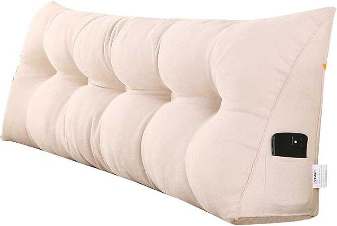 SAMTY Triangular Wedge Pillow headboard King Size for Couch Large headboard Pillow with Removable Cover Back Rest Pillows for Sitting up in Bed