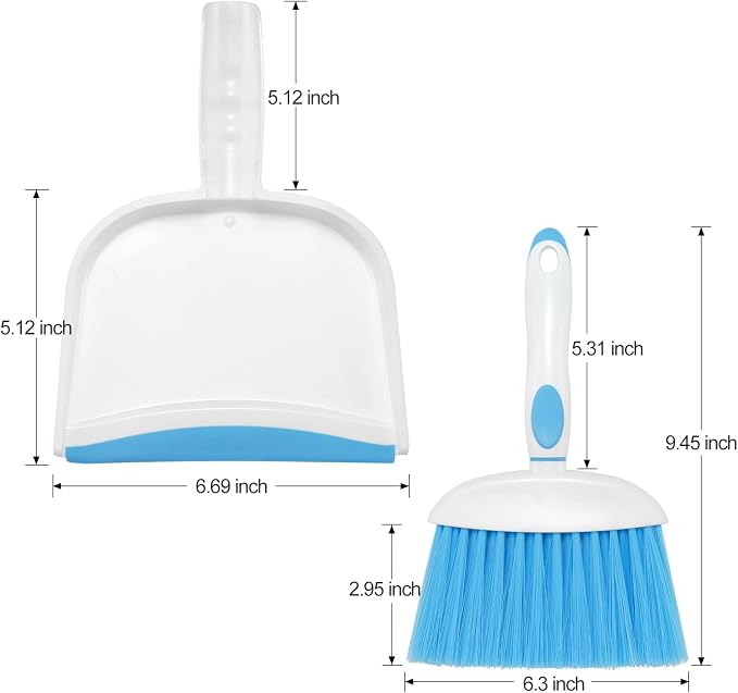 NACENA Small Dust Pan and Brush Set, Mini Broom and Dustpan Set Small Hand - Image 2
