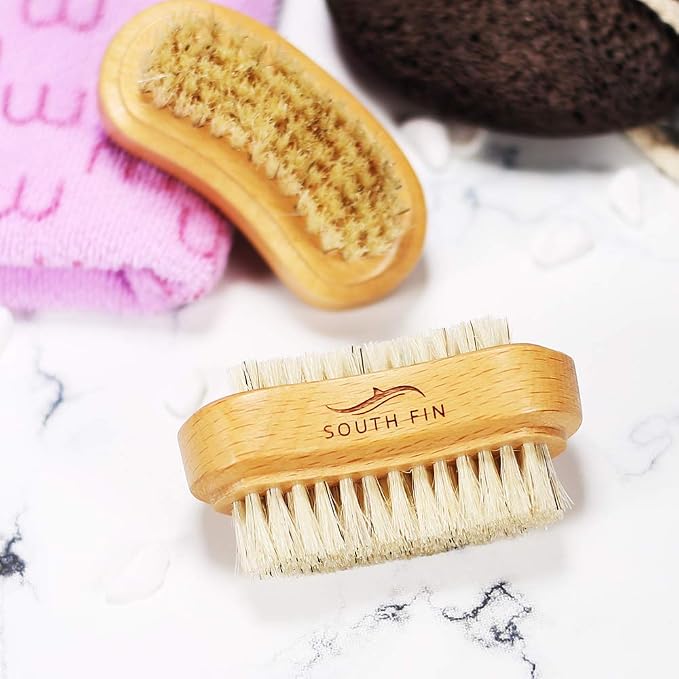 Two-side Wooden Nails Brushes for Fingers, Natural Wood and Bristle Cleaning - Image 9