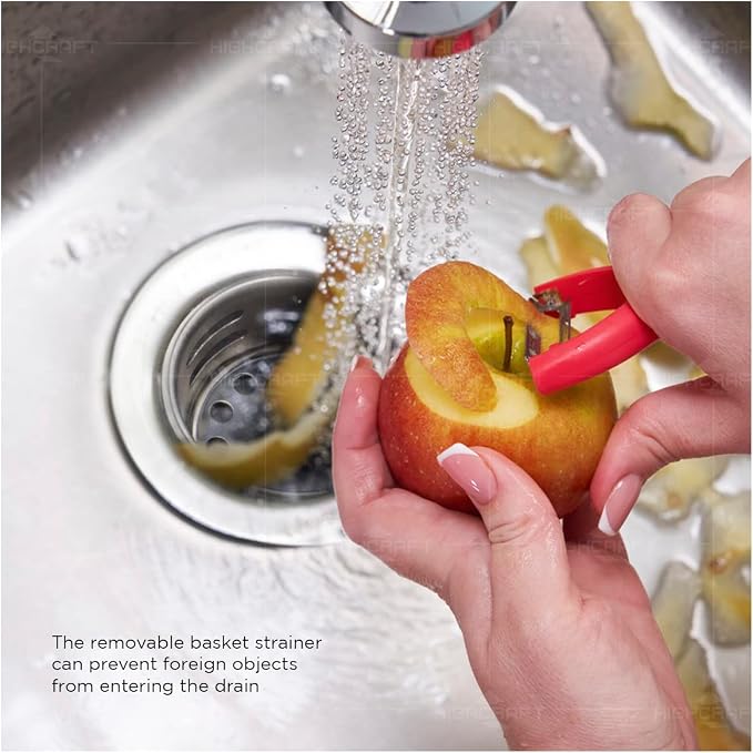 Highcraft 9773 Bar/Prep Sink 2 1/2 Junior Duo Stainless Steel Drain Assembly - Image 2