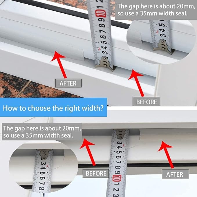 TAROSE Weather Stripping, 33 Feet Weather Stripping Door Seal Door Draft - Image 7
