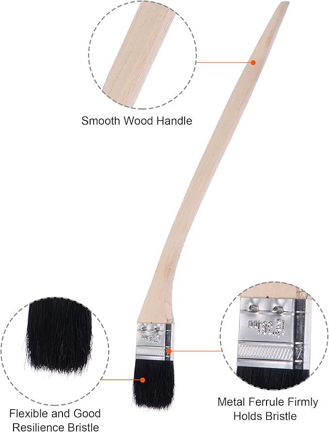 uxcell Bent Radiator Paint Brush 16" Length 1.5" Width Bristle - Image 4