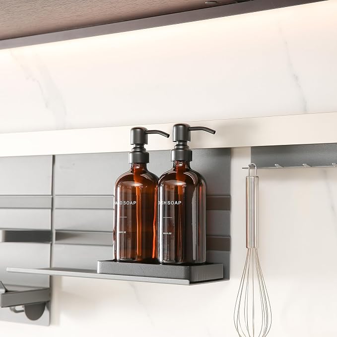 Amber Soap Dispenser Set, Soap Dispenser - Image 4