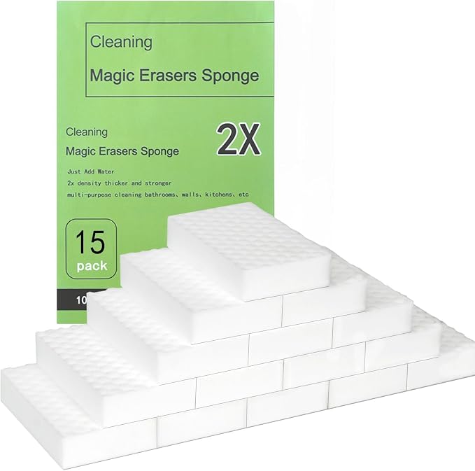 15 Pack Magic Sponges, Extra 2X Density, Heavy Duty Cleaning Sponges by JayJayup