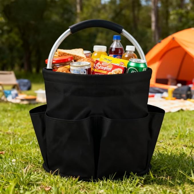 17L Cleaning Caddy With Handle, Foldable Storage Cleaning Product Organizer - Image 7
