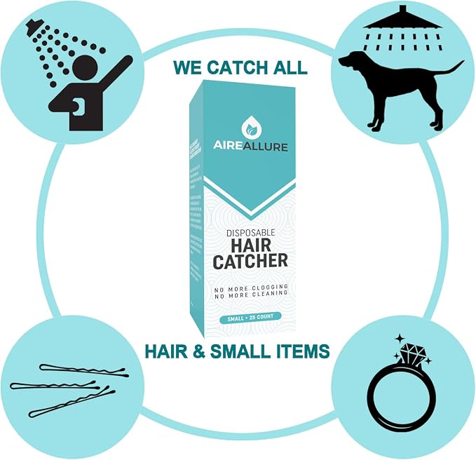 25 Pack, Hair Catcher for Bathroom Sink or Bathtub - Image 5