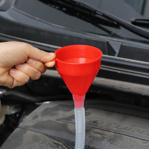 Flexible Fuel Funnel with Long Hose Plastic Small Wide Mouth Filling Funnel Car - Image 8