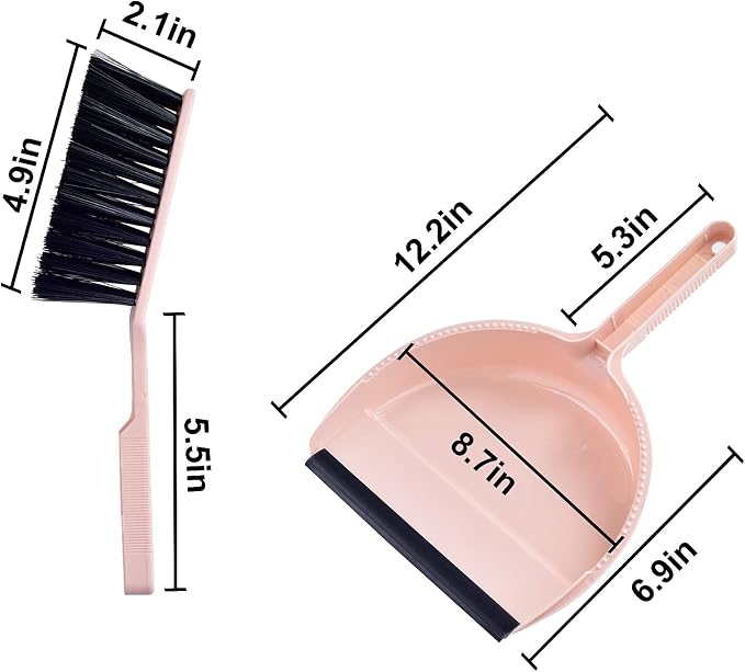 Small Mini Broom & Pink Dustpan Set - Image 7