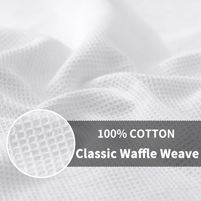 Homaxy 100% Cotton Waffle Weave Kitchen Towels - Image 2