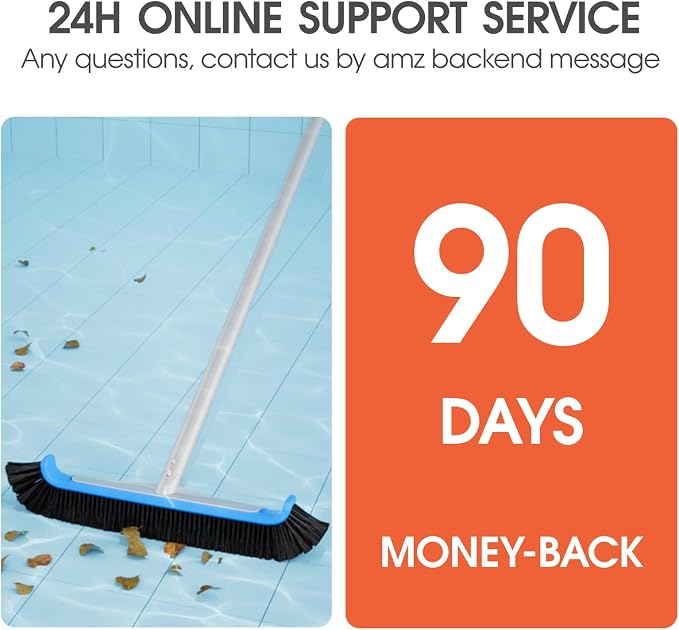 Pool Brush 17.5'' Heavy Duty Swimming Pool Brushes - Image 4