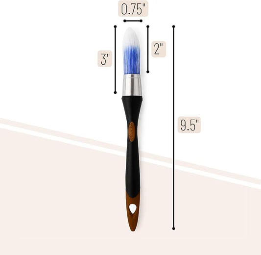 Bates- Trim Paint Brush, 0.75 Inch, Ergonomic Non-Slip Handle, Synthetic - Image 2