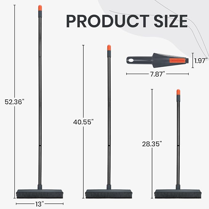 MAVRIZ Pet Hair Removal Broom on Carpet, Rubber Broom - Image 3