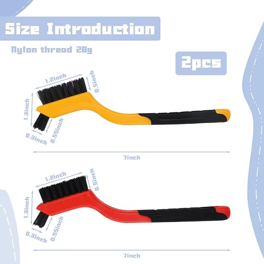 2PCS Small Non-Scratch Nylon Bristles, Wire Brush Set - Image 2