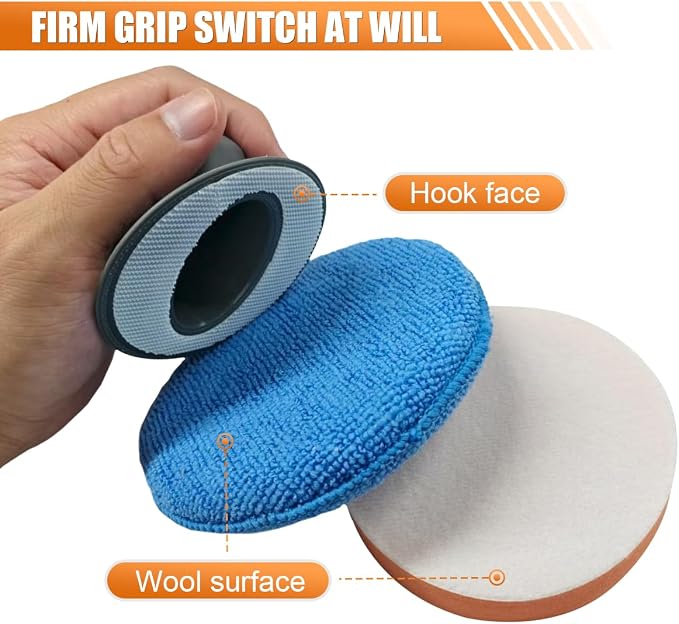 YoRise 2PCS Car Wax Applicator Pad, Microfiber Buffing & Polishing Pad - Image 4
