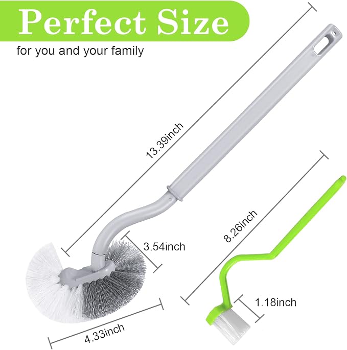 2Pcs Curved Toilet Bowl Brush Without Holder - Image 4