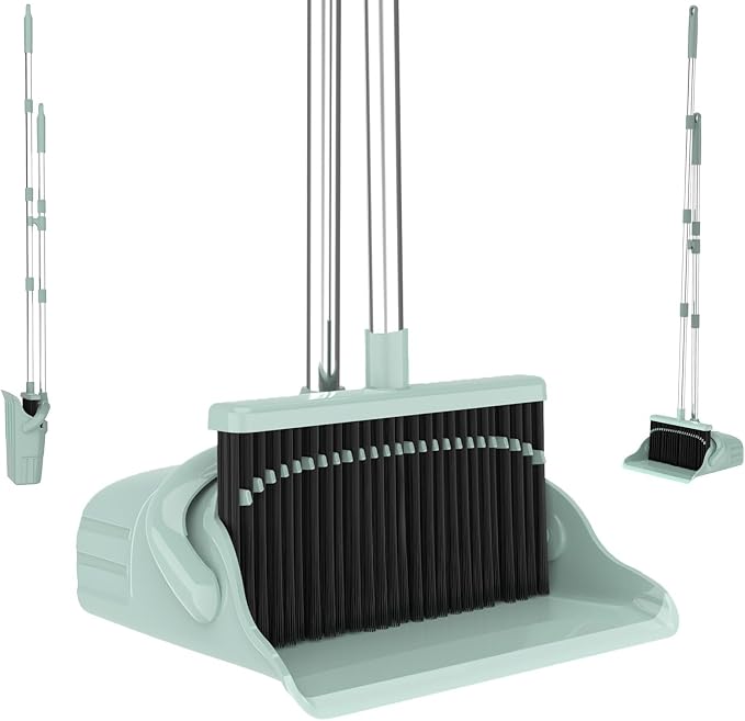 Broom and Dustpan Set – Heavy-Duty Broom and Dustpan by AISHUJIE