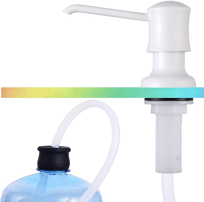 Sink Soap Dispenser for Kitchen Sink White Upgrade by UltimateUnicorn