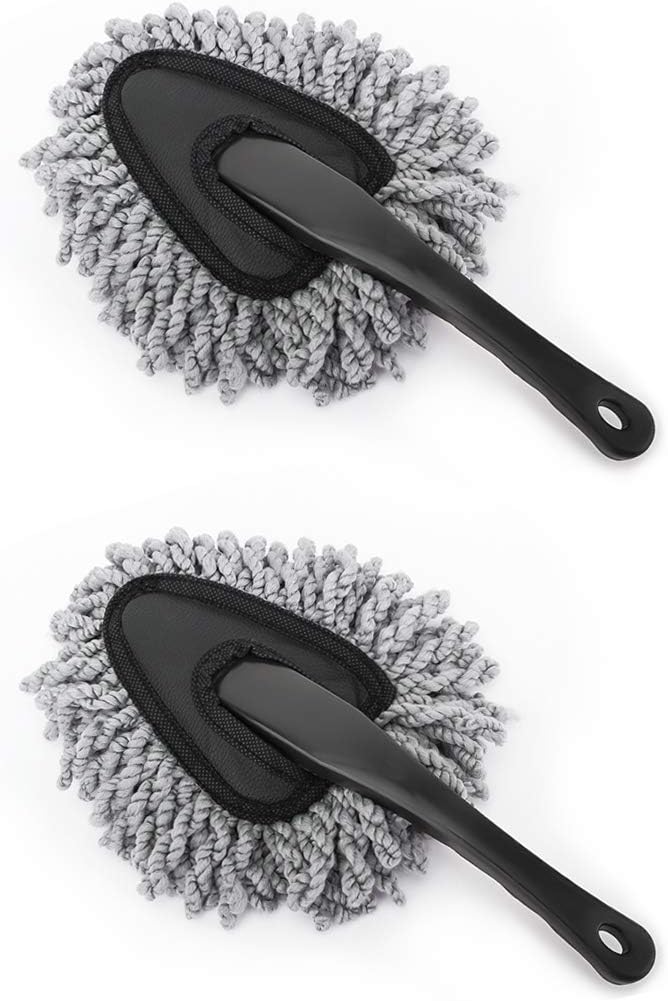 MoKo Car Duster, 2 Pack Super Soft Microfiber Dash Duster Detail Brush Set by MoKo