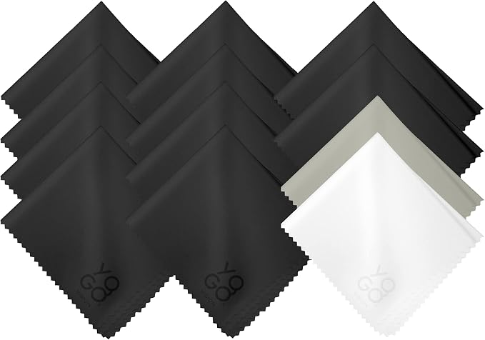 Microfiber Cleaning Cloth 12-Pack Individualy Packed Glasses Cleaning Cloths by YOGOVISION