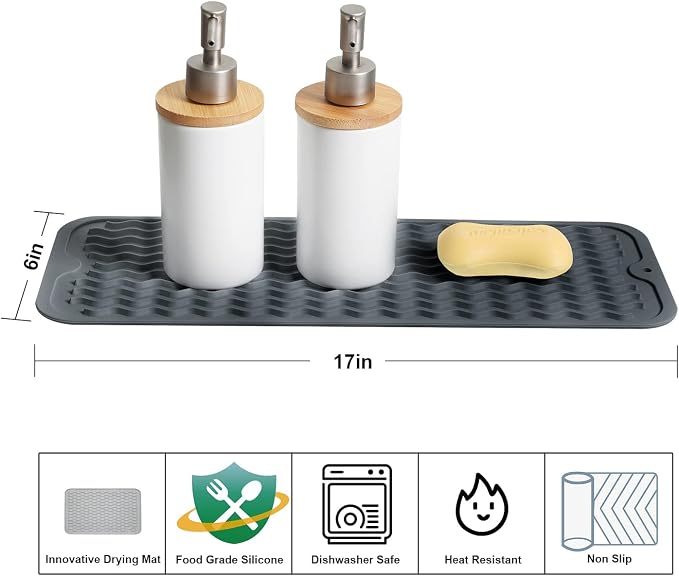 ZLR 2 Pcs Silicone Sponge Holder & Sink Caddy Tray - Image 2