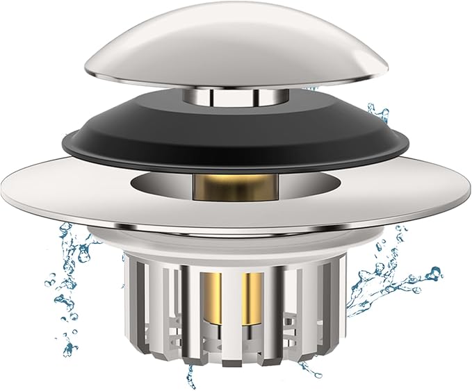 Universal 3 in 1 Bathtub Drain Stopper Bathtub, Pop-up Tub Stopper by MUAIOLAUS