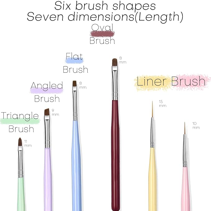 Nail Art Brushes, Nail Design Painting Brush Set - Image 3