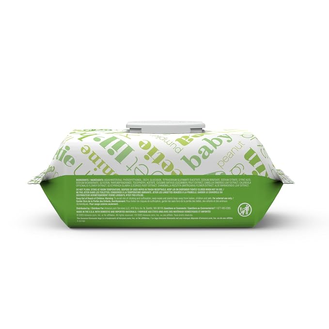 Amazon Elements Baby Wipes, Fresh Scent, Flip-Top Packs, Alcohol-Free, - Image 3