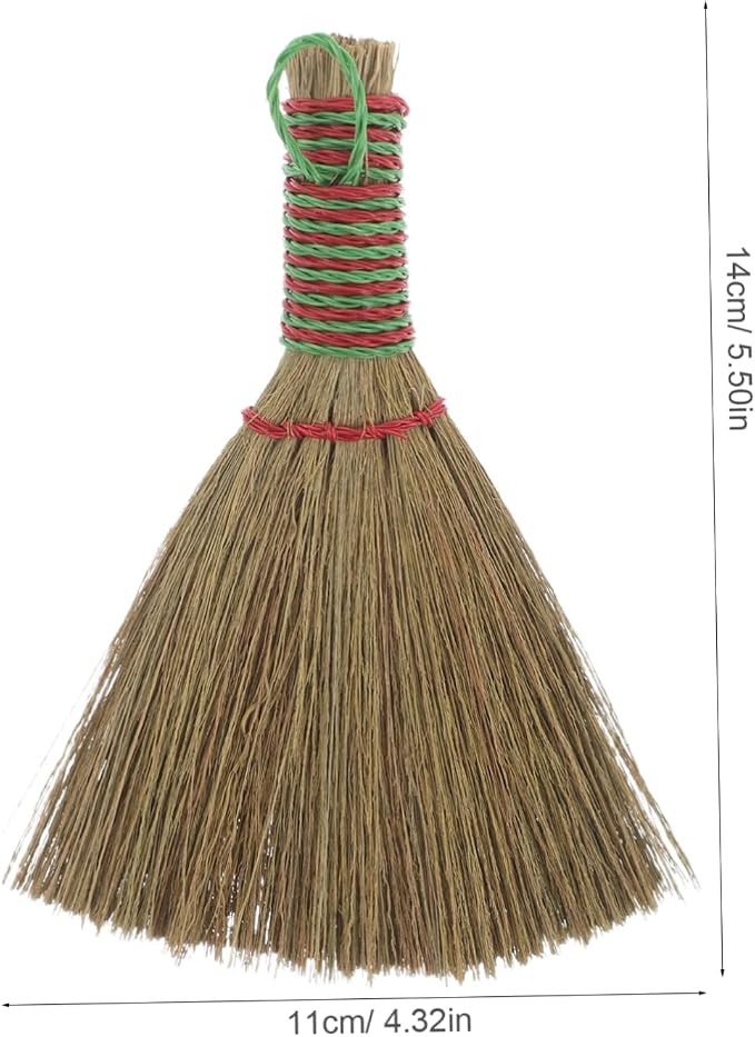 OUNONA Natural Corn Broom with Handle Small Whisk Broom - Image 2
