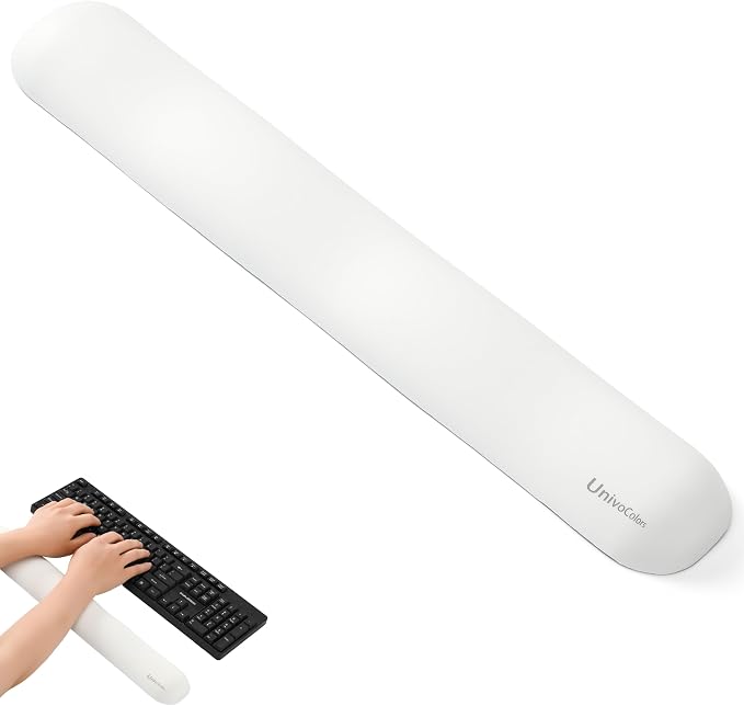 UnivoColors Design-Wave Keyboard Wrist Rest, Artificial Sheepskin+Memory by UnivoColors