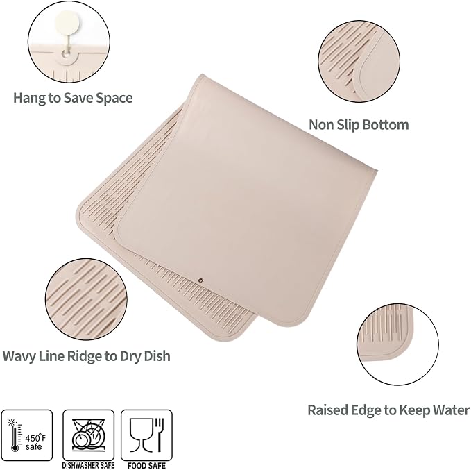 Silicone Dish Drying Mat for Multiple Usage, Easy clean, Eco-friendly, - Image 3