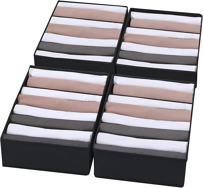 4 Packs T-shirt Drawer Organizers by Coorganisers