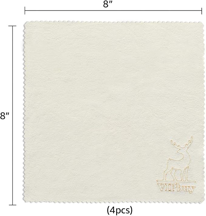 VIPbuy 4 Pack Natural Chamois Cleaning Cloths - Image 2