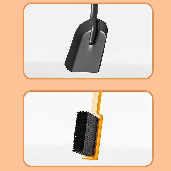 Kingson Fireplace Shovel Black Ash Shovel and Brush, Dustpan Set Small - Image 6