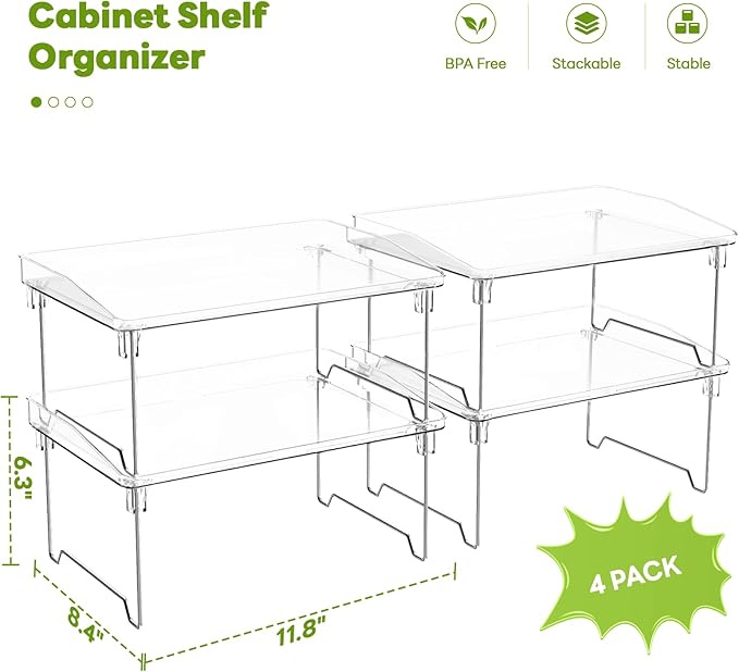 Acrylic Cabinet Organizer Shelf, Spice Rack, Countertop Organizers - Image 2