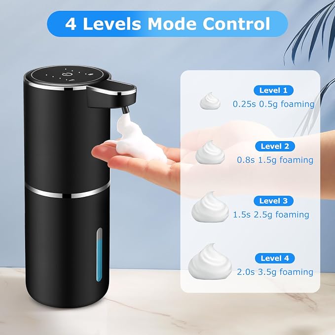 2 Pack Automatic Soap Dispensers, 12.8oz/380ml USB Touchless Automatic Foaming - Image 4
