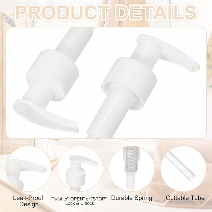 uxcell 12 Pcs Soap Dispenser Pump Heads Soap Dispensers Top Pumps Replacement - Image 3