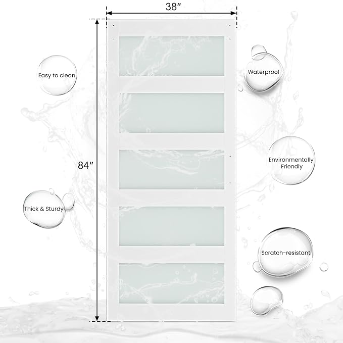 SmartStandard 38 x 84 in Glass Barn Door - Image 2