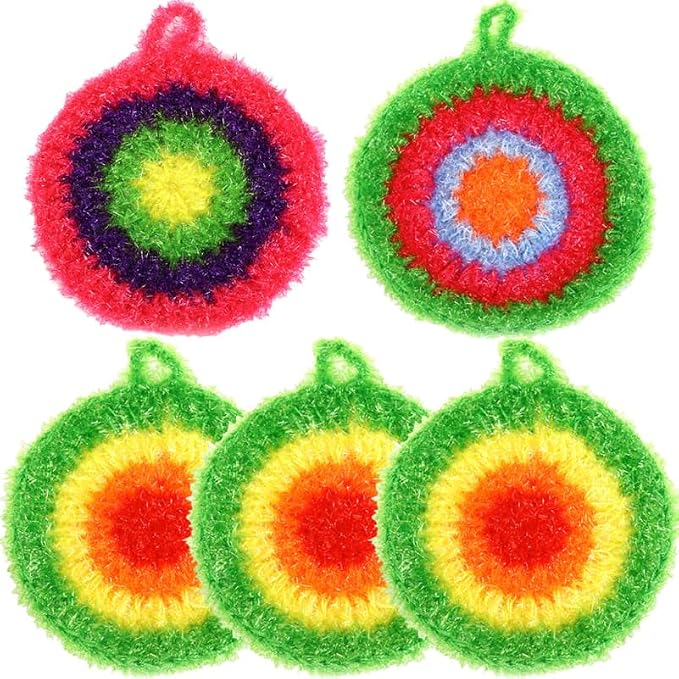 Garneck 5Pcs Dishwashing Towels Set Reusable Polyester Kitchen Cleaning Cloths by GARNECK