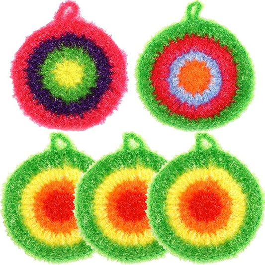 Garneck 5Pcs Dishwashing Towels Set Reusable Polyester Kitchen Cleaning Cloths by GARNECK