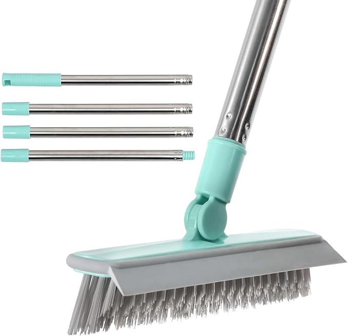 Pool Brush V-Shape Brush with 63" Adjustable Long Handle, Shower Swimming Pool by Bryquelin
