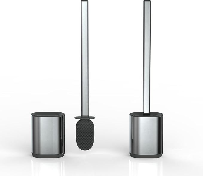 Silicone Toilet Brush Holder Set, TPR Toilet Bowl Brush by Unknown