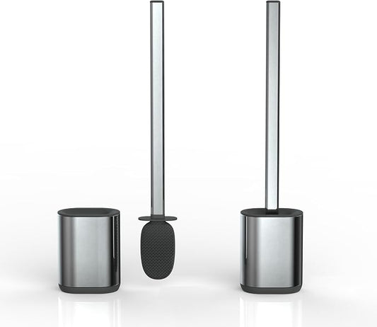 Silicone Toilet Brush Holder Set, TPR Toilet Bowl Brush by Unknown