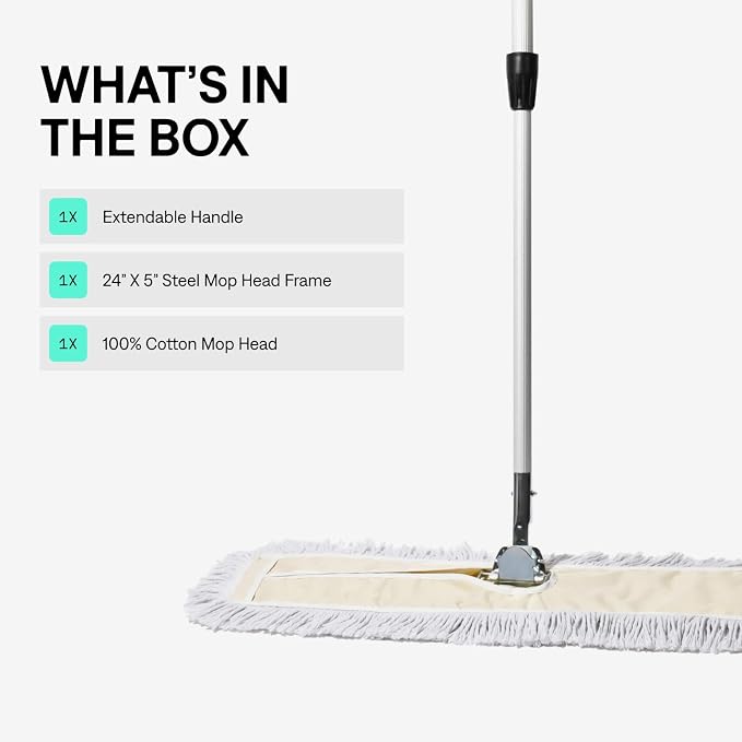 Commercial Dust Mop – 24 Inch Floor Sweeper - Image 2